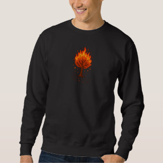 Red Tree Art T-Shirt – Minimal Nature Design, Mode Sweatshirt