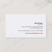 Red Tree Holistic and Alternative Health Business Card (Back)
