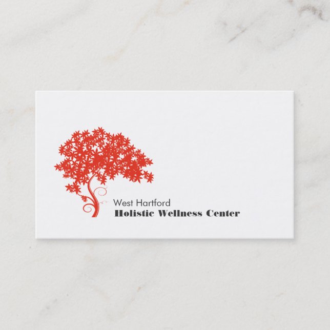 Red Tree Holistic and Alternative Health Business Card (Front)