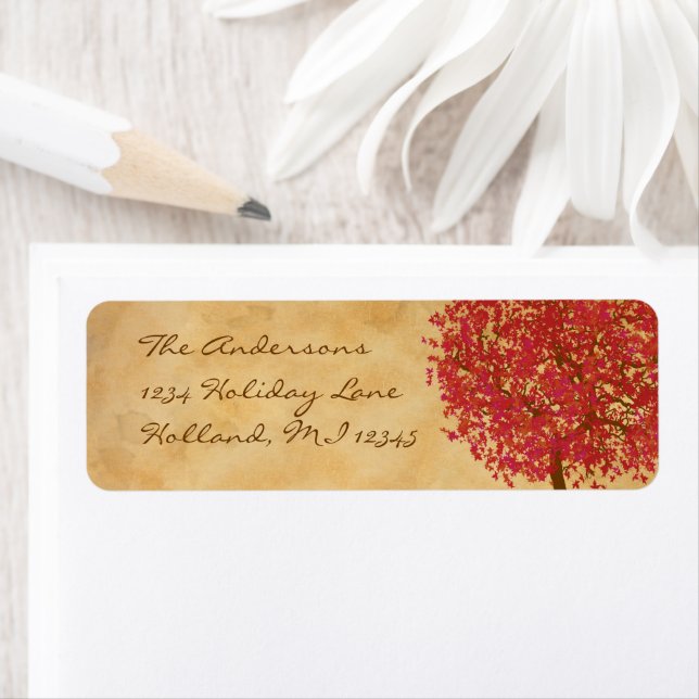 Red Tree Return Address Label (Insitu)