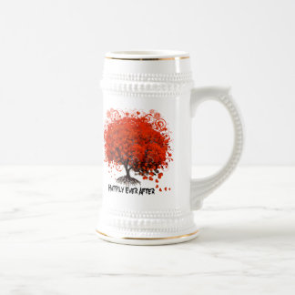 Red Tree Wedding T-Shirts, Gifts, Stickers & Favor Beer Stein
