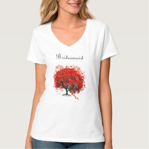 Red Tree Wedding T-Shirts, Gifts, Stickers & Favor T-Shirt