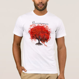 Red Tree Wedding T-Shirts, Gifts, Stickers & Favor T-Shirt