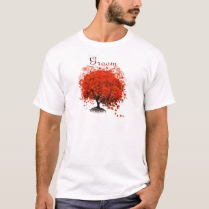 Red Tree Wedding T-Shirts, Gifts, Stickers & Favor T-Shirt