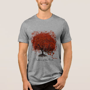 Red Tree Wedding T-Shirts, Gifts, Stickers & Favor Tri-Blend Shirt