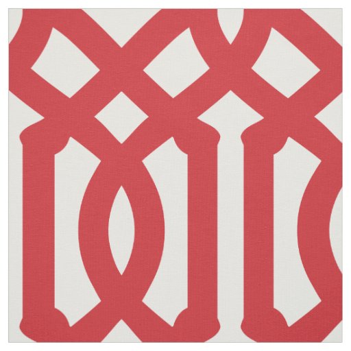 Red Trellis Large Scale Fabric
