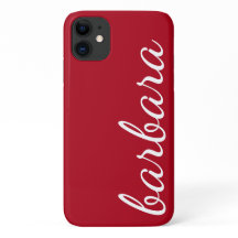 Red Trendy Script Personalized