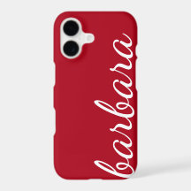 Red Trendy Script Personalized
