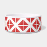 Red Trendy Triangle Pattern Bowl<br><div class="desc">Chic and modern Trendy Triangles design with a cool red triangle and diamond geometric pattern background. Make this design your own by adding text or changing the background color.</div>