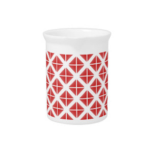 Red Trendy Triangle Pattern Drink Pitcher