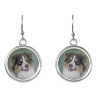 Red Tri Aussie Dog Art