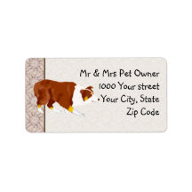 Red Tri Australian Stockdog Custom Address Label