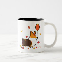 Red Tri-Color Corgi Autumn Mug | CorgiThings