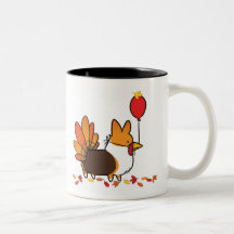 Red Tri-Color Thanksgiving Turkey Mug |CorgiThings