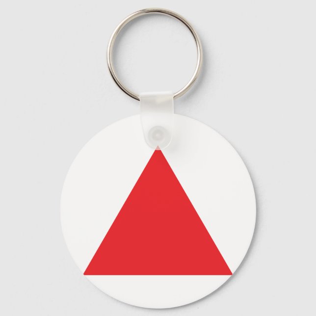 red triangle icon keychain (Front)