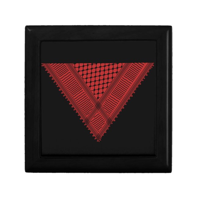 red triangle Keffiyeh Palestine resistance symbol Gift Box (Front)