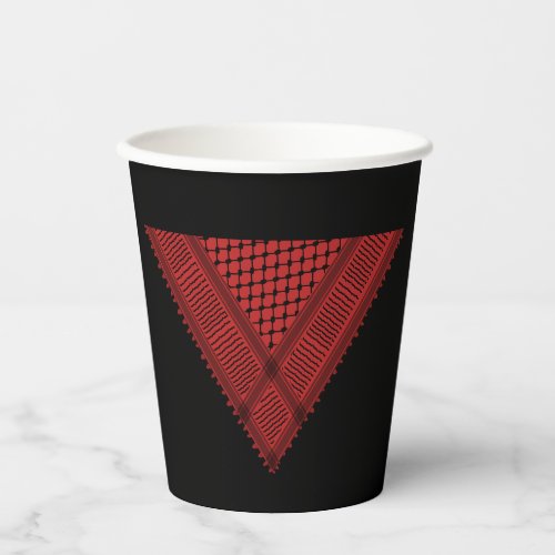 red triangle Keffiyeh Palestine resistance symbol Paper Cups