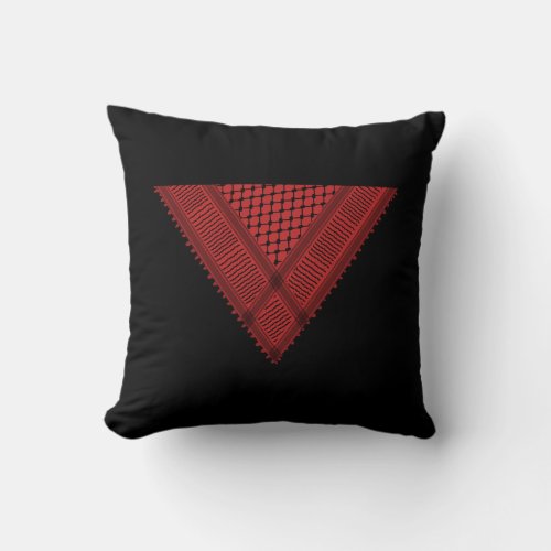 red triangle Keffiyeh Palestine resistance symbol Throw Pillow