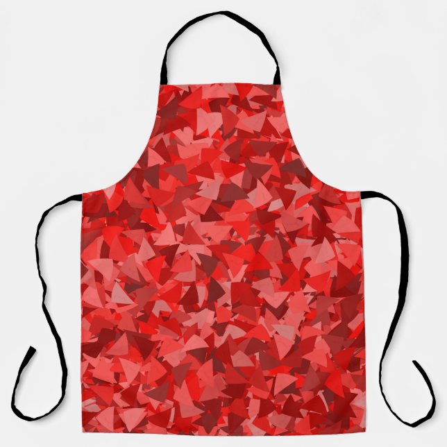 Red Triangle Pattern Apron (Front)