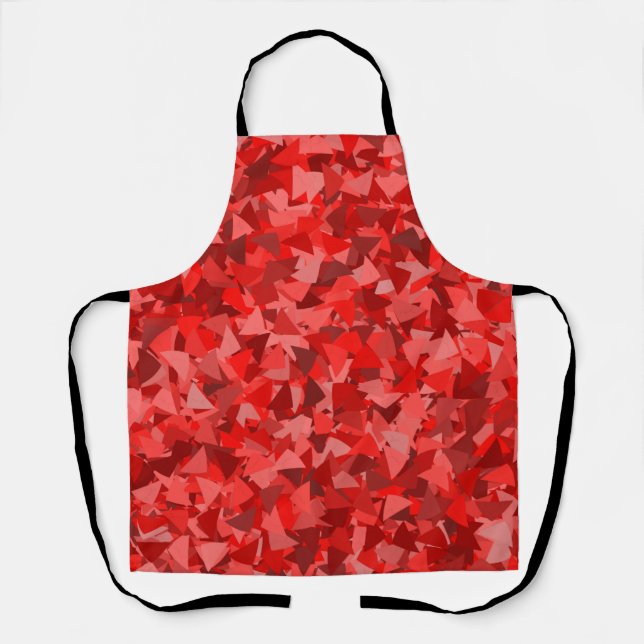 Red Triangle Pattern Apron (Front)