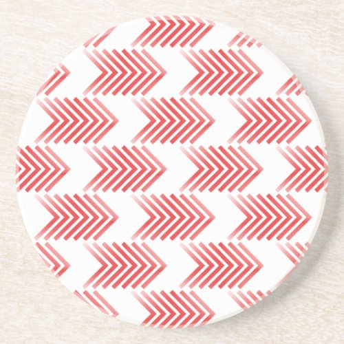 Red Tribal Arrow Pattern Coaster