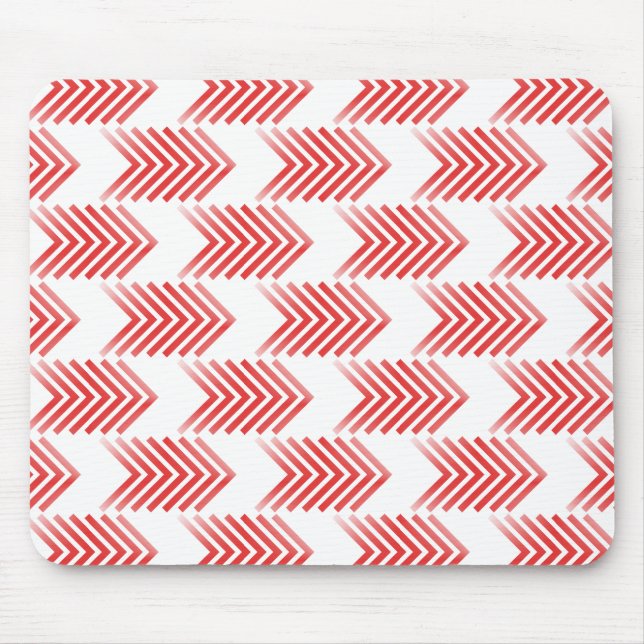 Red Tribal Arrow Pattern Mouse Pad (Front)
