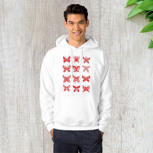 Red Tribal Butterfly Ornamental Hoodie (Creator Uploaded)