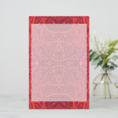 Red tribal damask pattern (Standing Front)