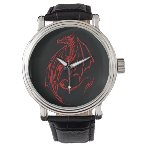 Red Tribal Dragon Black Watch