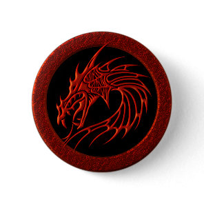 RED TRIBAL DRAGON BUTTON