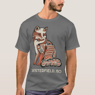 Red Tribal Fo Chesterfield Native American Artwork T-Shirt