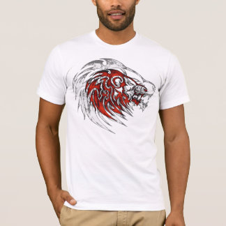 Red tribal lion head. T-Shirt