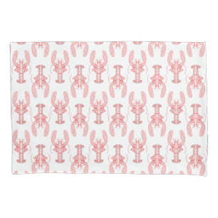 Red Tribal Lobster Nautical Pillow Case