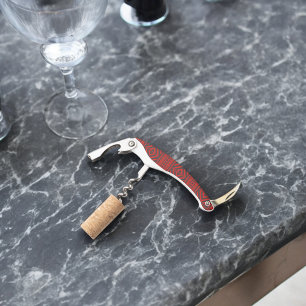 Red Tribal Pattern Art Waiter's Corkscrew