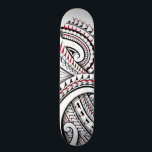 Red tribal polynesian patterns with shading skateboard<br><div class="desc">This is a handdrawn tattoo design by tattoo designer Mark Storm at www.storm3d.com The design is a tribal mix of polynesian and Maoristyle patterns with some layering and shading,  done with a set of Promarker pens.</div>