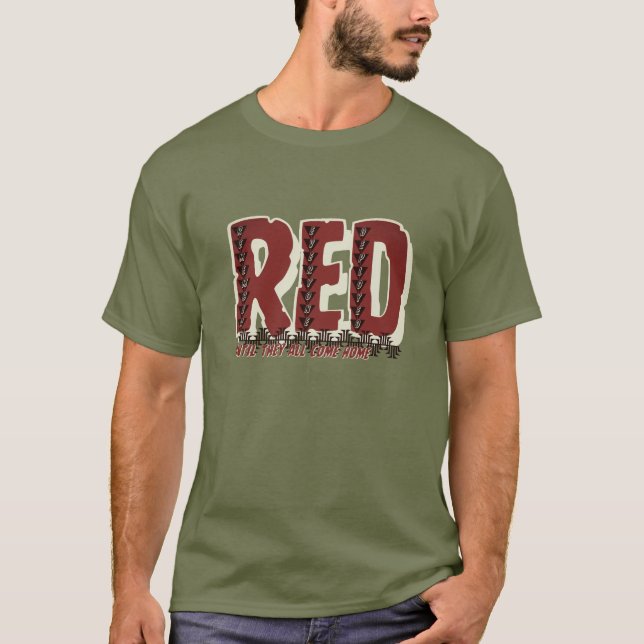 RED Tribal T-Shirt - Honor Our Deployed (Front)