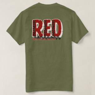 RED Tribal T-Shirt - Honor Our Deployed