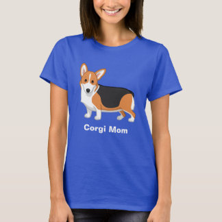 Red Tricolor Pembroke Welsh Corgi Mom T-Shirt