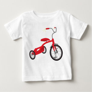 Red Tricycle Graphic Baby T-Shirt