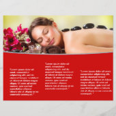 Red Trifold Spa Wellness Brochure Flyer Design (Back)