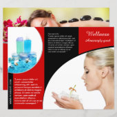 Red Trifold Spa Wellness Brochure Flyer Design (Front/Back)