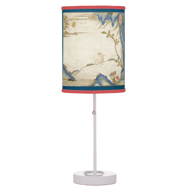 RED TRIM BUNNY AND MOON LAMP CUSTOMIZABLE (Front)