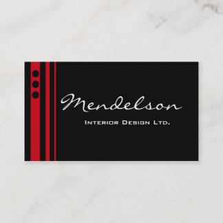 Red Trio Deco Design Company Business Card