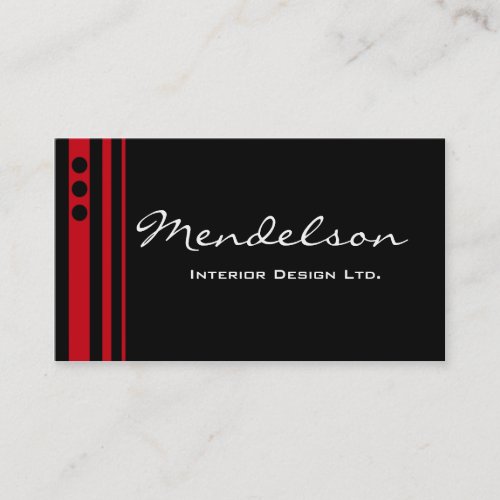 Red Trio Deco Design Company Business Card