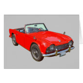 Red Triumph Tr4 Convertible Sports Car (Front Horizontal)