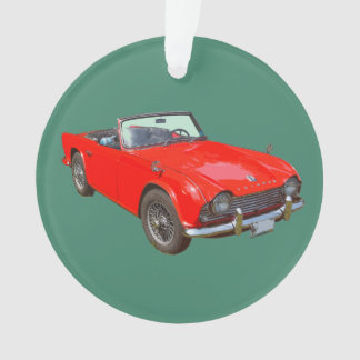 Red Triumph Tr4 Convertible SportsCar Ornament