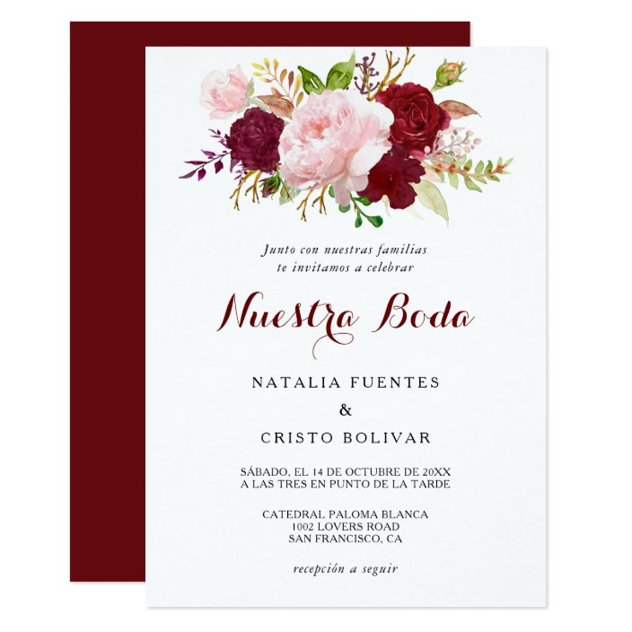 spanish wedding invitations