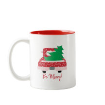 Red Truck and Tree "Be MERRY"