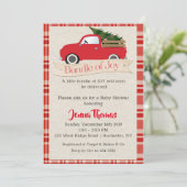 Red Truck Baby Shower Invitation (Standing Front)