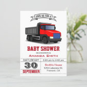 Red Truck Baby Shower Invitation (Standing Front)